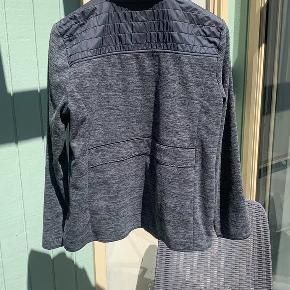 Talbots Grey Color Block Fleece Jacket - Picture 2 of 7